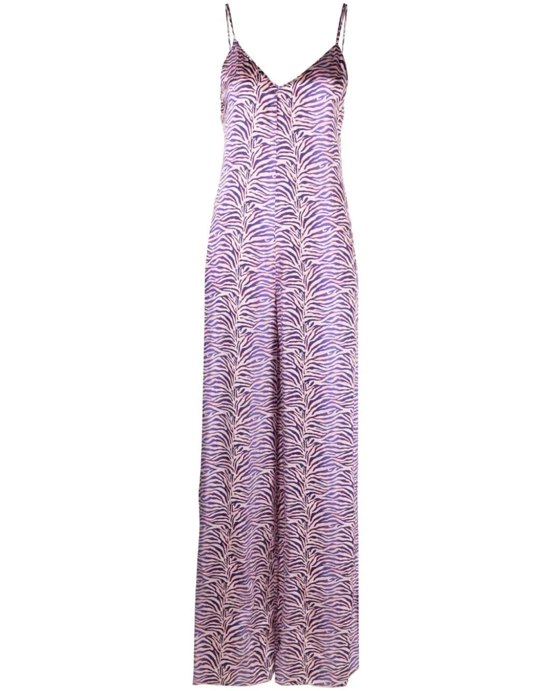 forte_forte Jumpsuit mit Zebra-Print - Violett Violett