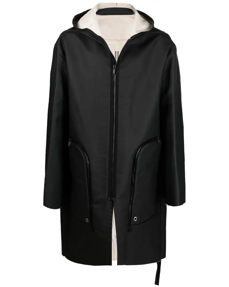 DRKSHDW by Rick Owens Langer Strobe Parka - Schwarz Schwarz