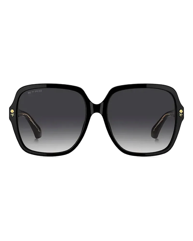 Etro Sonnenbrille mit eckigem Gestell - Schwarz Schwarz
