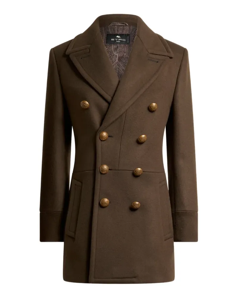 Etro Doppelreihige Jacke - Braun Braun