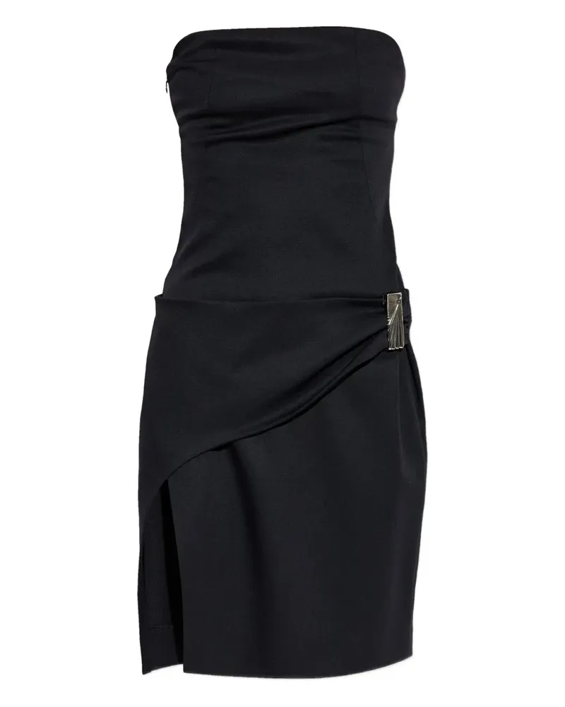 ATTICO Minikleid mit seitlichem Schlitz - Schwarz Schwarz