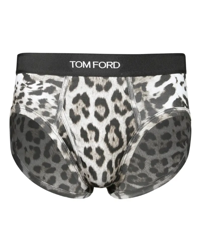 Tom Ford Slip mit Leopardenprint - Weiß Weiß