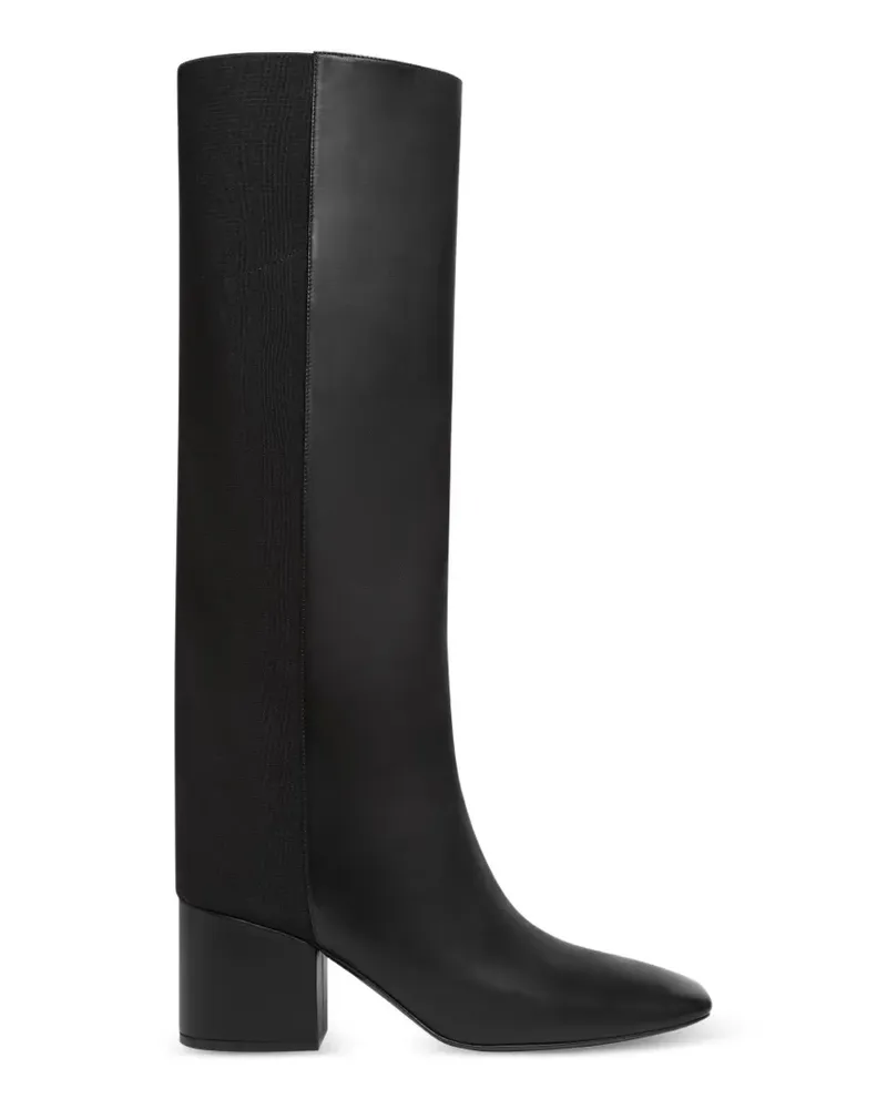Courrèges Stiefel im Materialmix mit Logo - Schwarz Schwarz