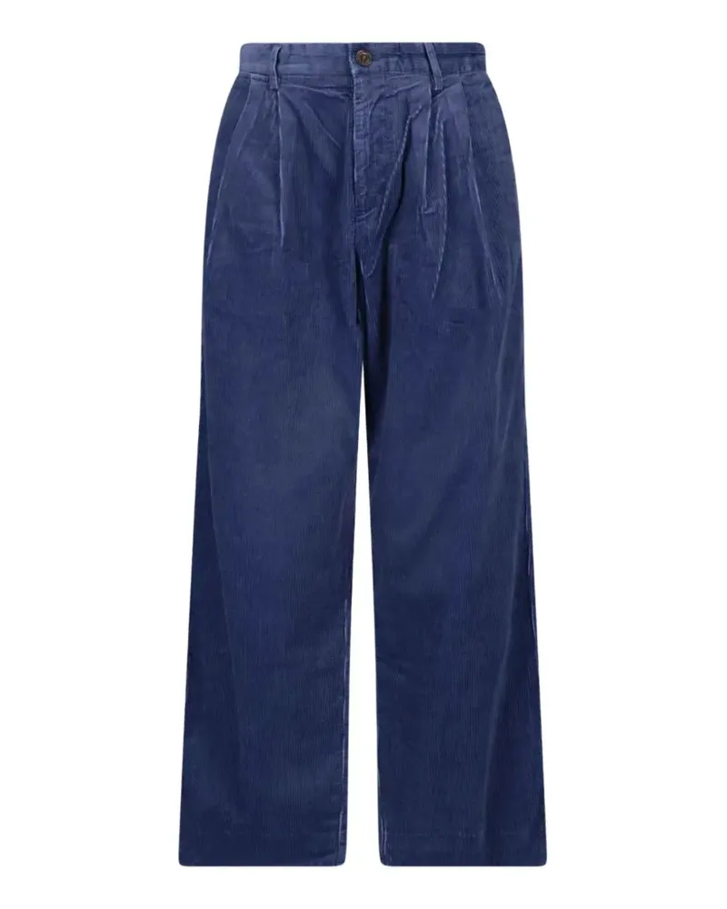 Paul Smith pleated corduroy trousers - Blau Blau