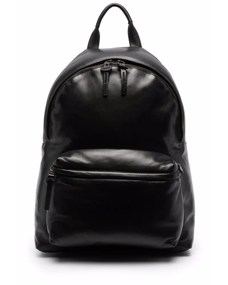 Officine Creative Italia OC Rucksack mit Reißverschlussfach Schwarz