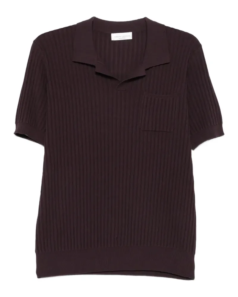 Roberto Collina ribbed pocket polo shirt - Violett Violett