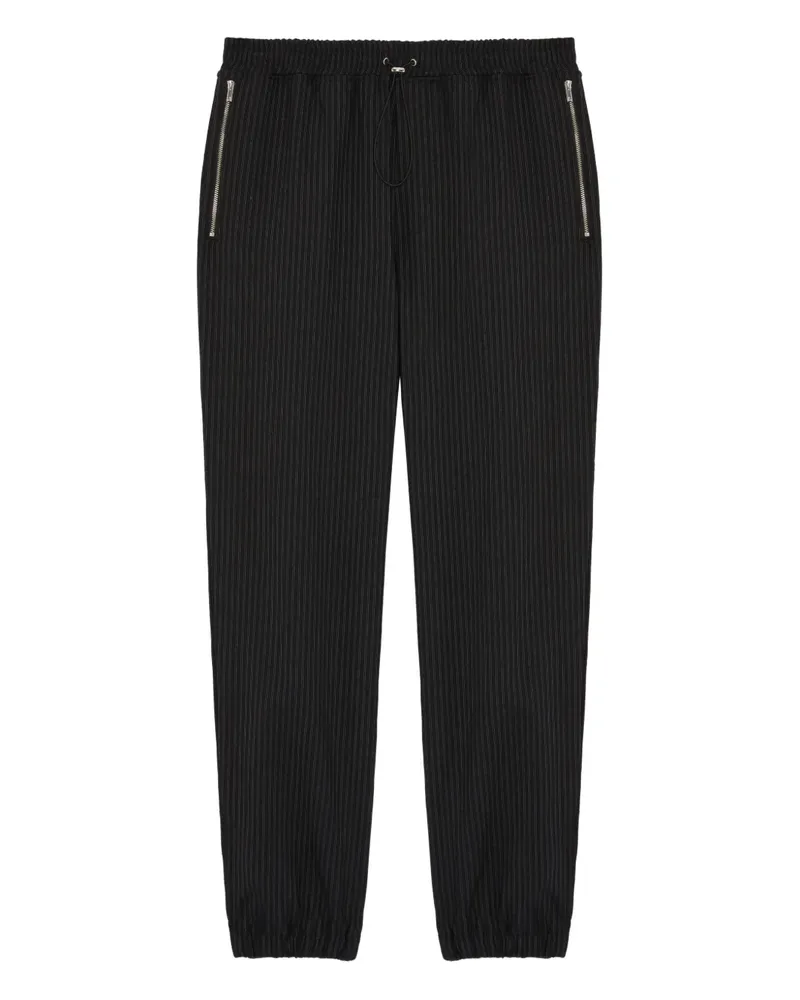 AHLUWALIA zip-pocket drawstring-fastening trousers - Schwarz Schwarz