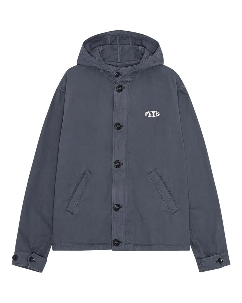 Palmes Kapuzenjacke mit Fischgrätenmuster - Blau Blau