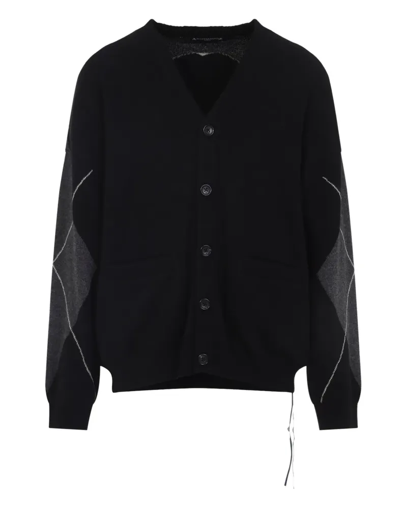 Mastermind World Cardigan mit Argyle-Muster - Schwarz Schwarz