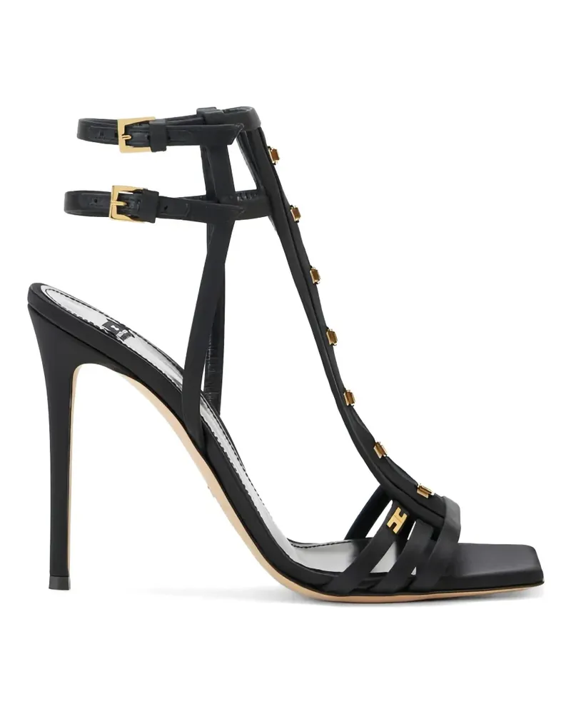 Elisabetta Franchi satin ankle-strap heeled sandals - Schwarz Schwarz