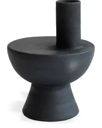 Origin Made Charred Chimney Tonvase 31,3cm Schwarz