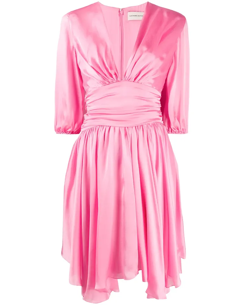 Alexandre Vauthier Drapiertes Seidenkleid - Rosa Rosa