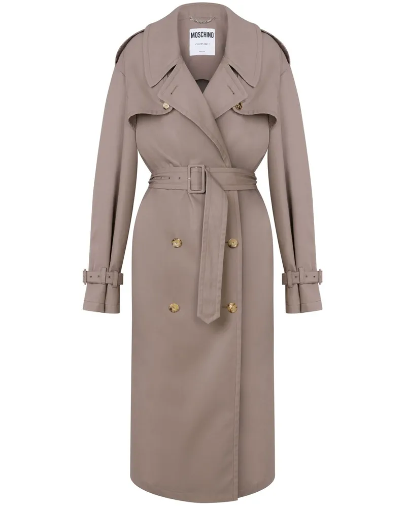 Moschino Trenchcoat aus Gabardine - Braun Braun