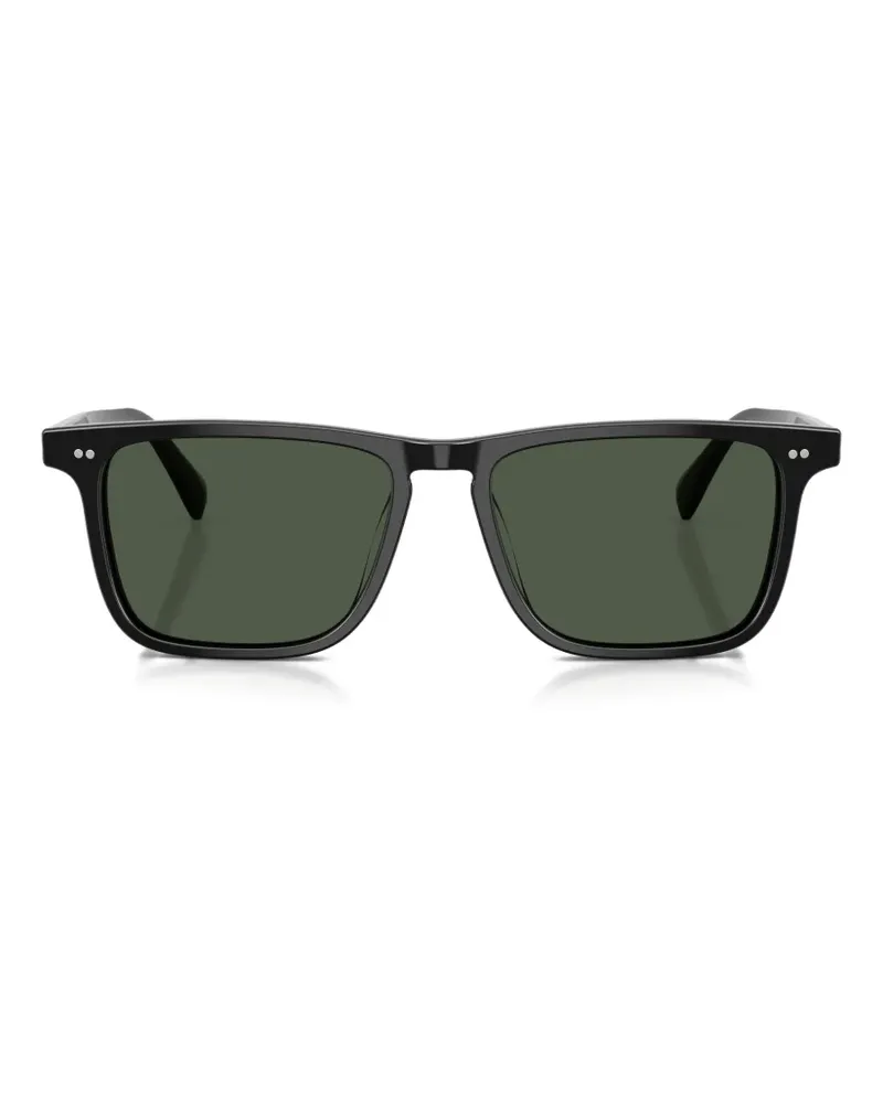 Oliver Peoples Eckige Brano Sonnenbrille - Schwarz Schwarz
