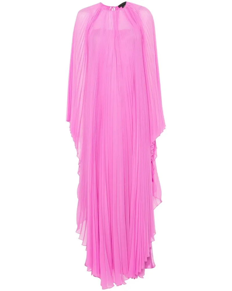 Max Mara Plissiertes Maxikleid aus Chiffon - Rosa Rosa