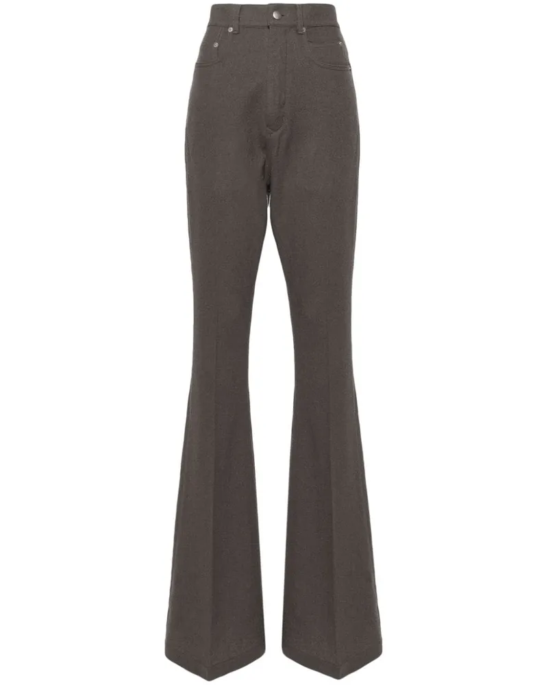 Rick Owens High-Waist-Hose mit Bügelfalten - Braun Braun