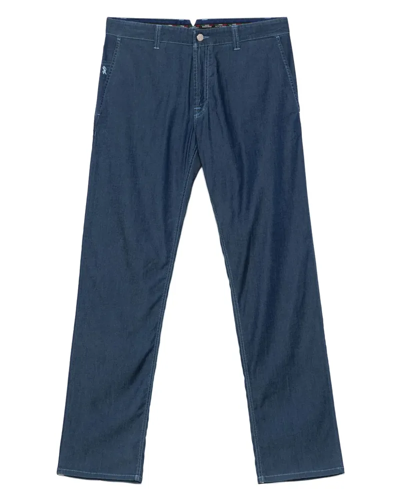 Stefano Ricci Jeans mit Logo-Patch - Blau Blau