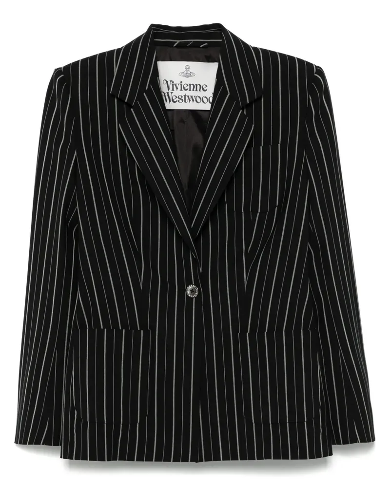 Vivienne Westwood Gestreiftes Sakko - Schwarz Schwarz