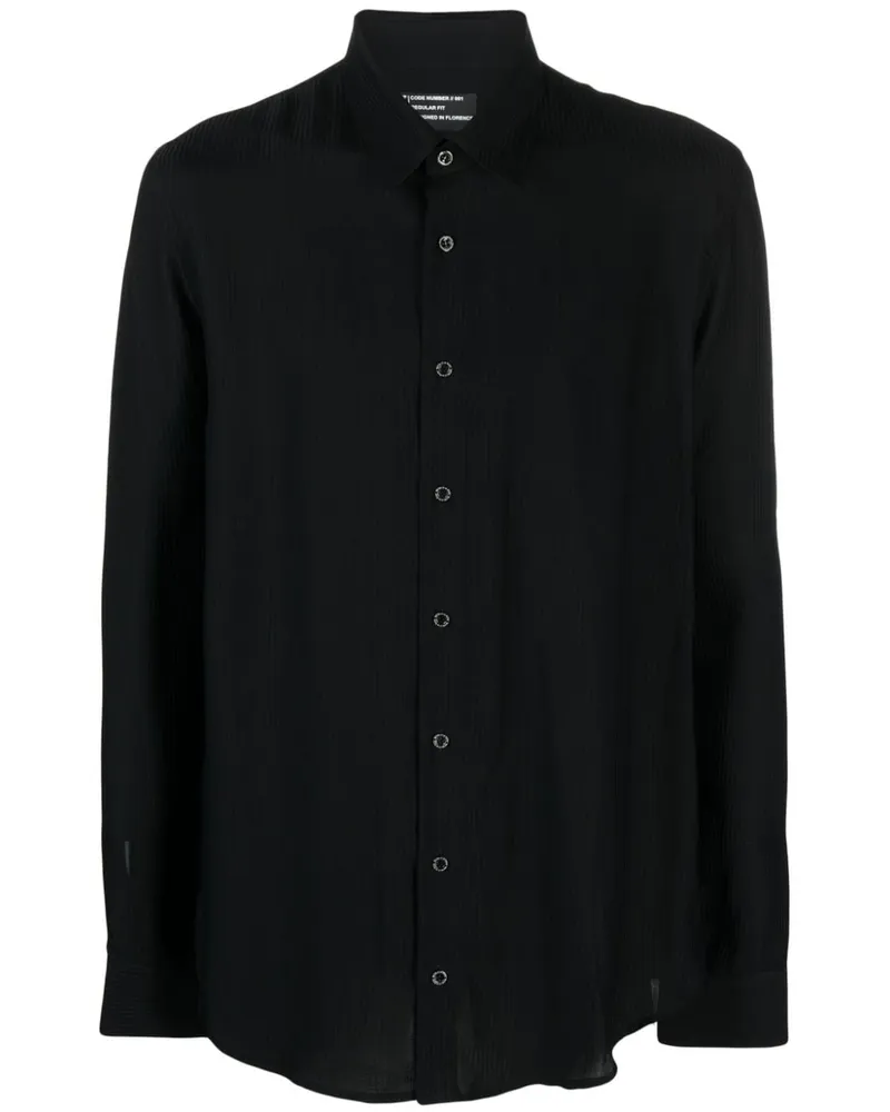 Patrizia Pepe Hemd aus Twill - Schwarz Schwarz