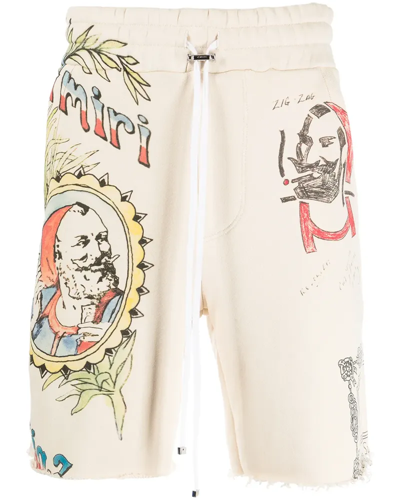 Amiri Shorts mit Zickzackmuster - Nude Nude