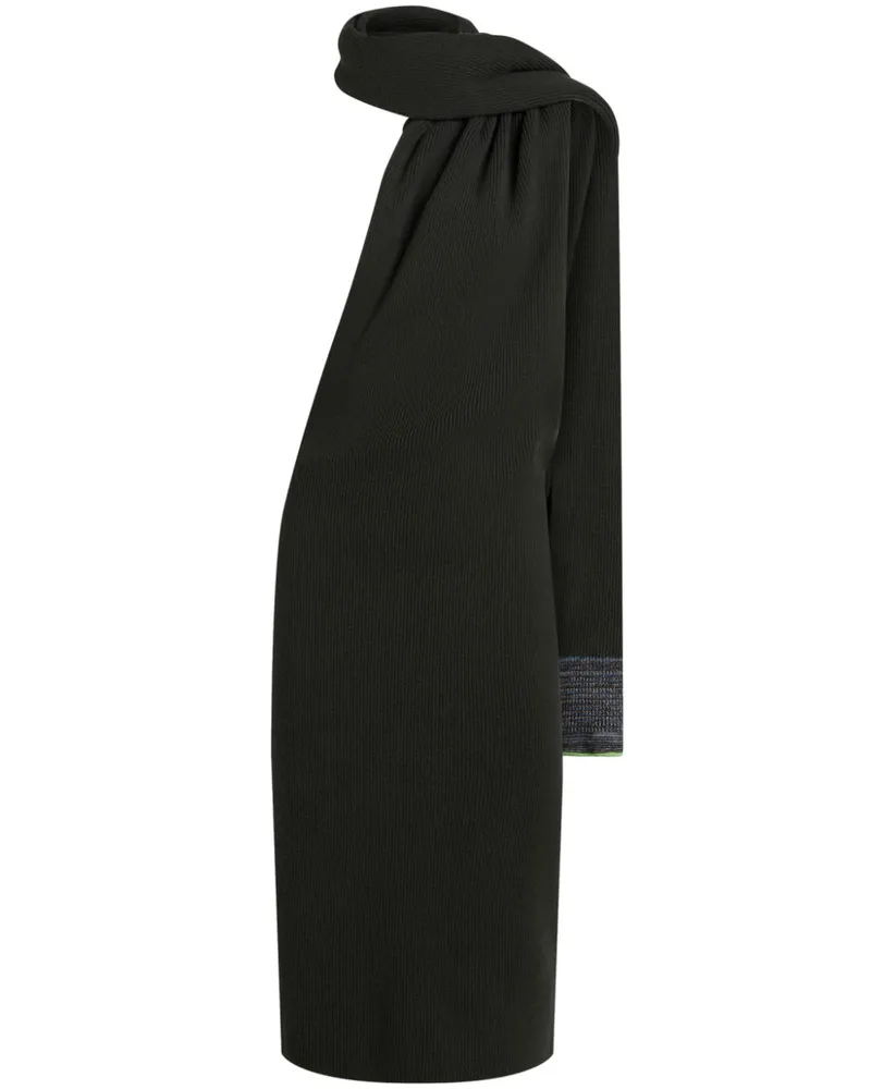 Etro Geripptes Midikleid - Schwarz Schwarz