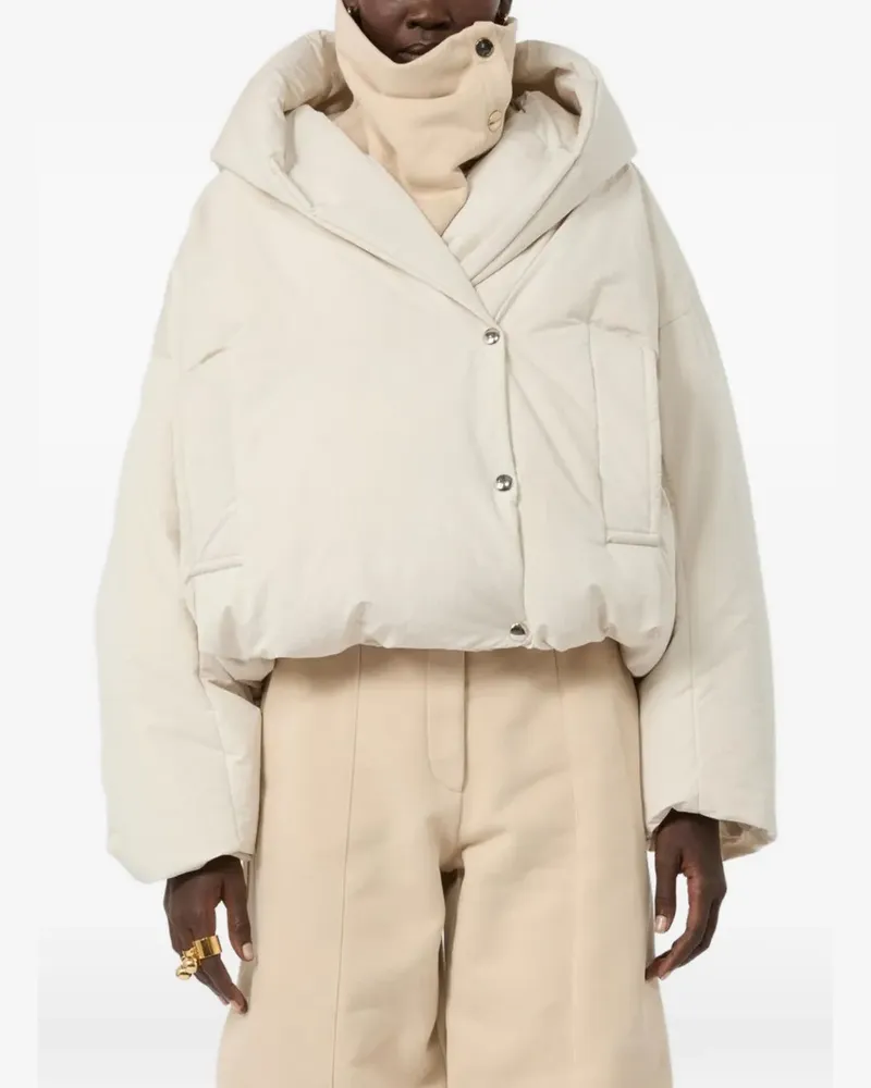 SPORTMAX Gesteppte Spxvodka Kapuzenjacke - Nude Nude