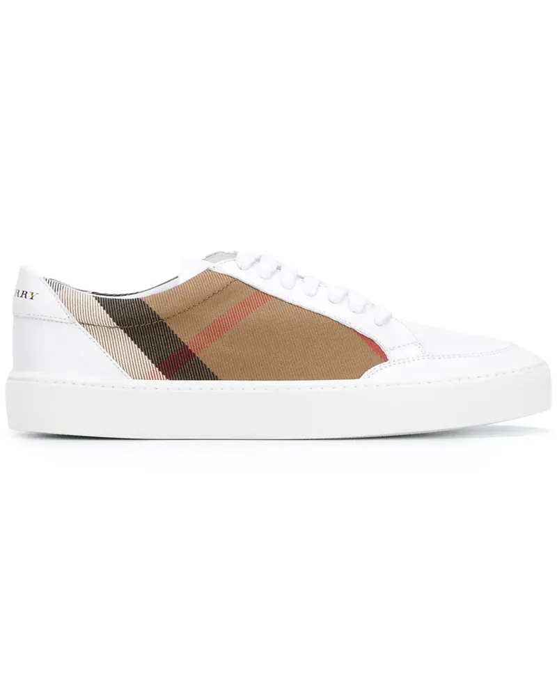 Burberry Sneakers mit "House"-Karomuster - Weiß Weiß