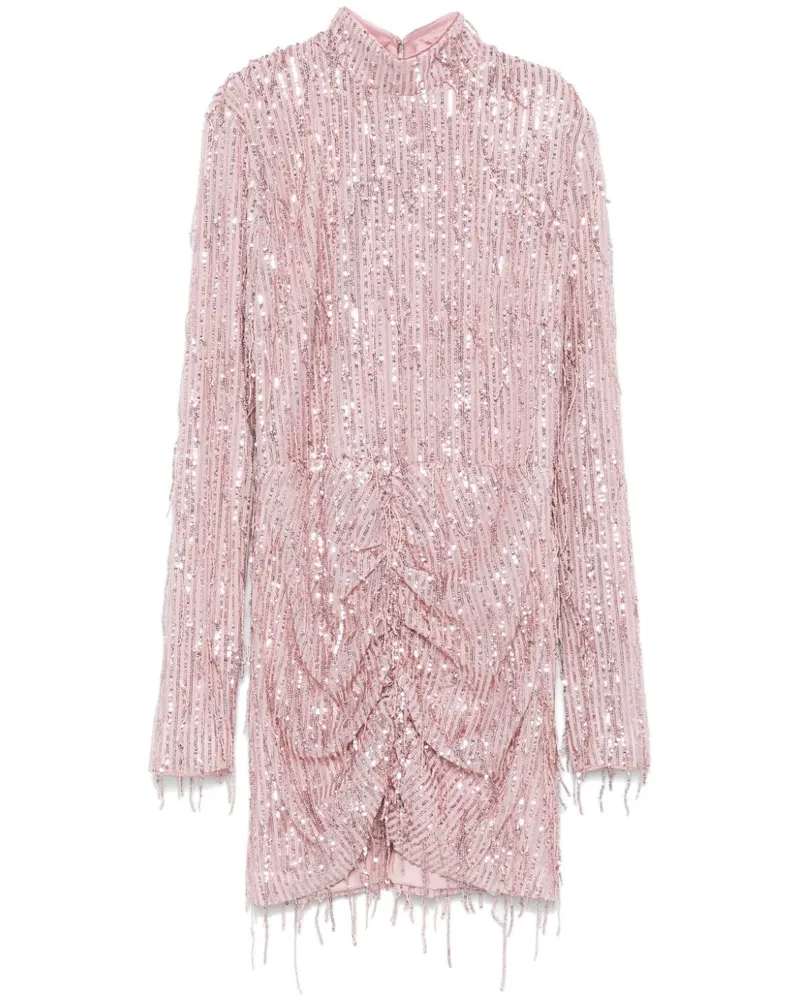 ROTATE Birger Christensen Midikleid mit Pailletten - Rosa Rosa