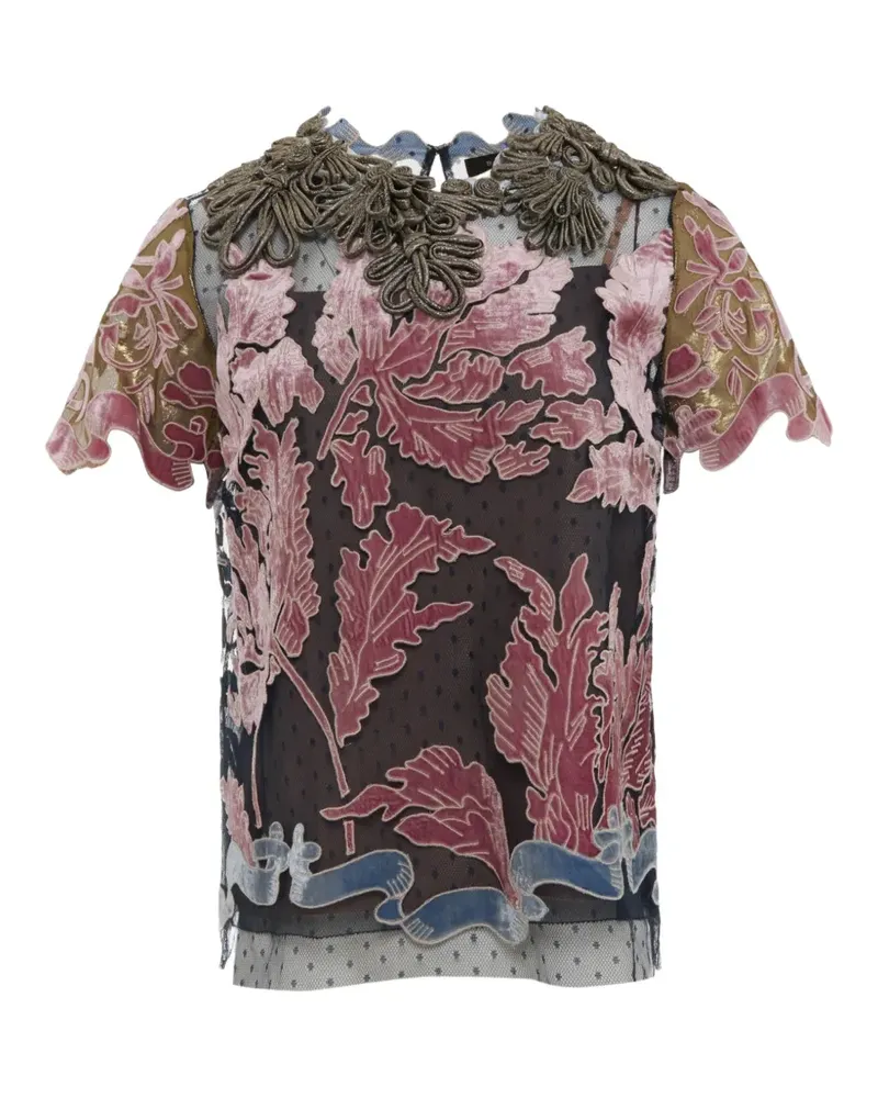 Biyan Saluna floral-print blouse - Schwarz Schwarz