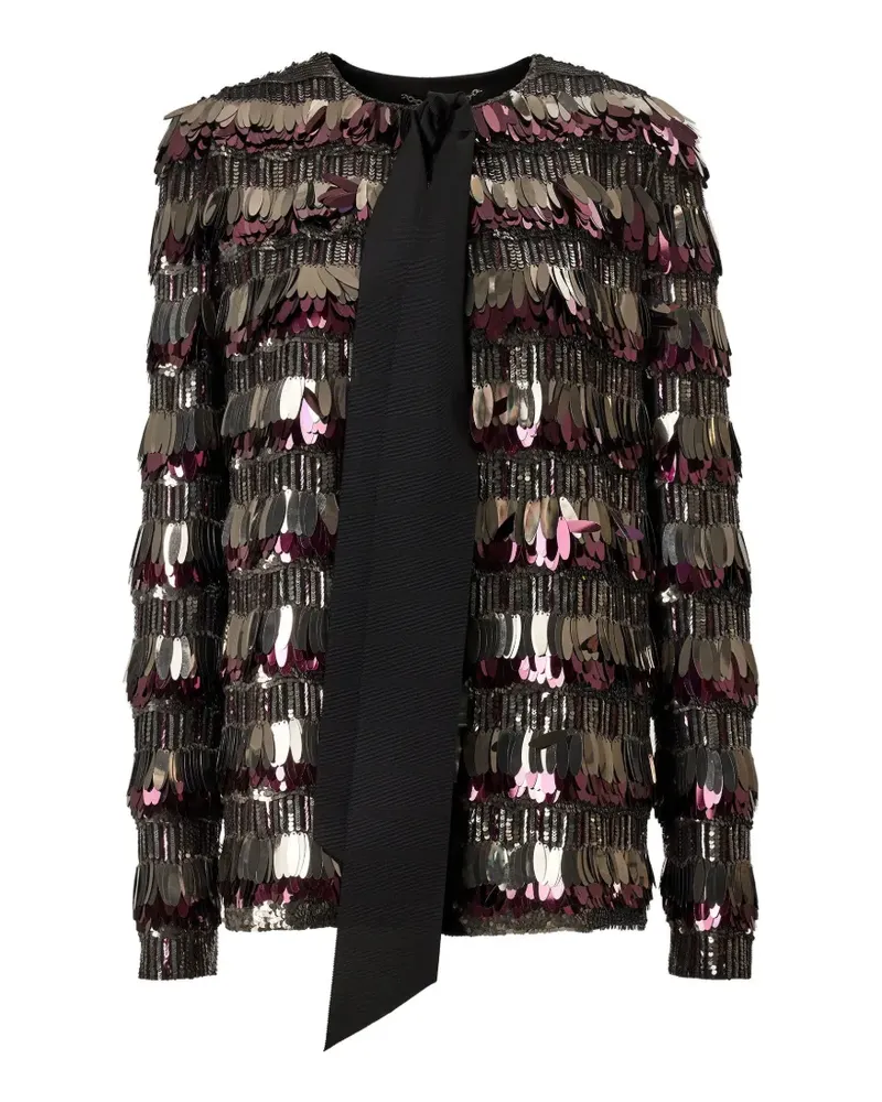Carolina Herrera New York Jacke mit Pailletten-Stickerei - Schwarz Schwarz