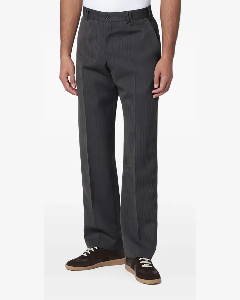 PT TORINO Gestreifte Hose - Grau Grau