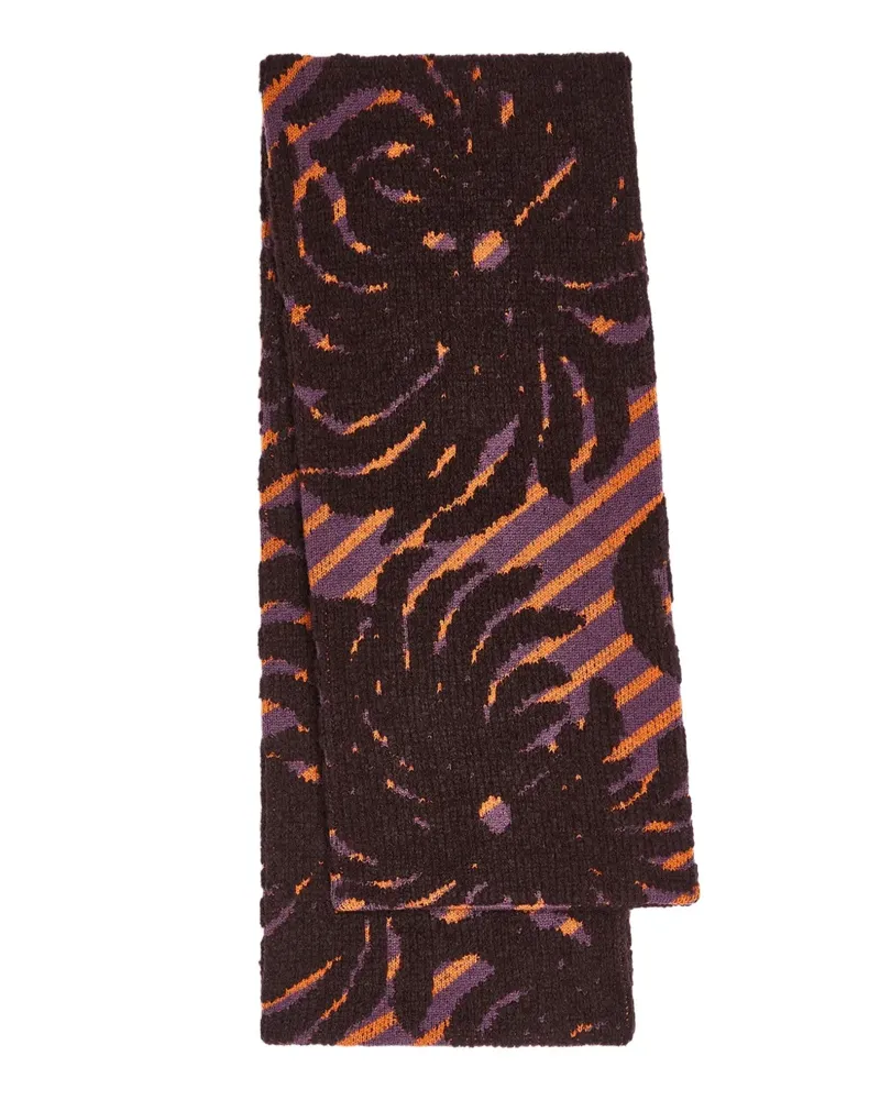 Dries van Noten Schal mit Jacquardmuster - Braun Braun