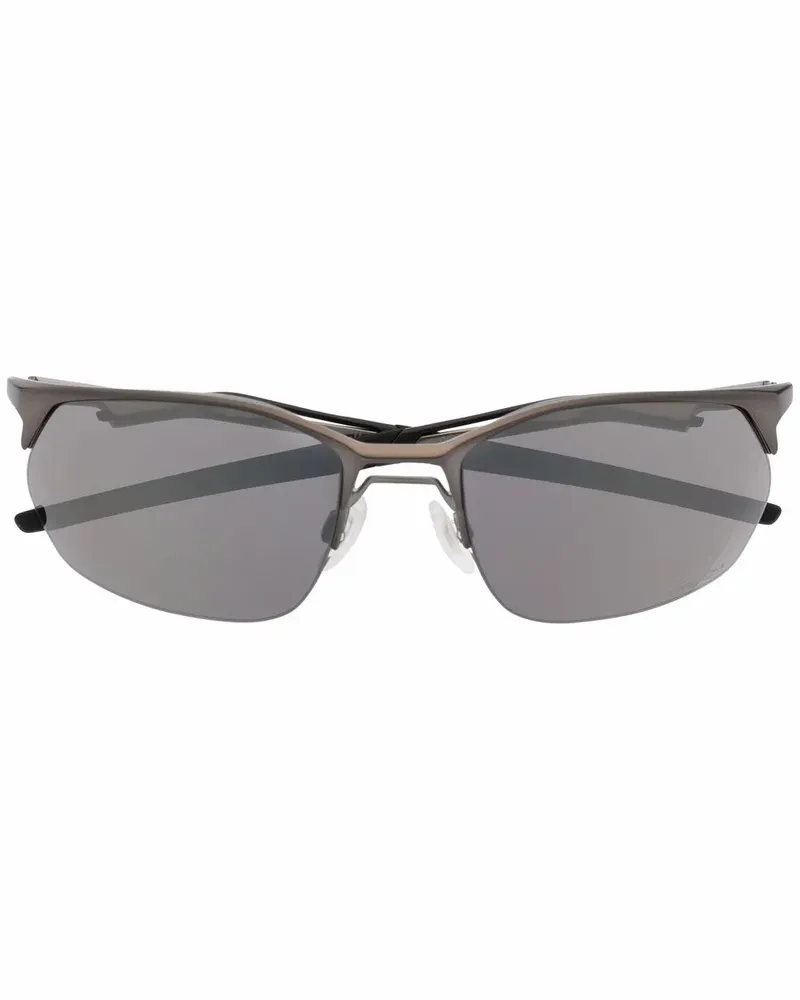 Oakley Cat-Eye-Sonnenbrille mit geraden Enden - Silber Silber