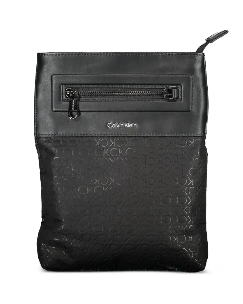 Calvin Klein monogram-print messenger bag - Schwarz Schwarz