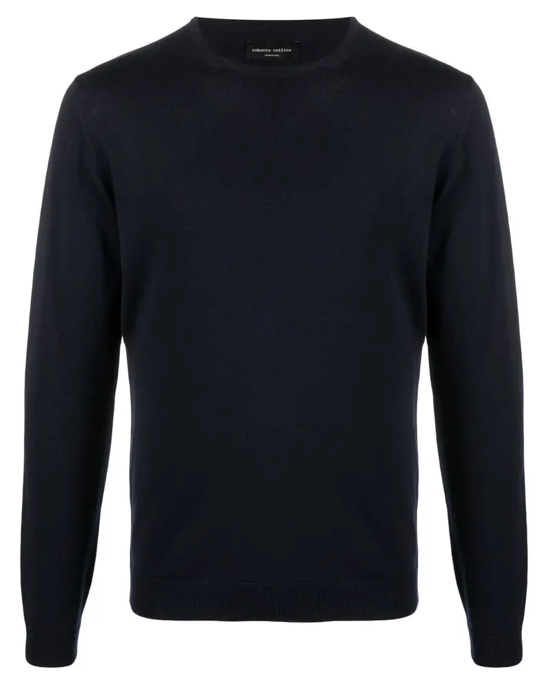Roberto Collina Pullover mit rundem Ausschnitt - Blau Blau