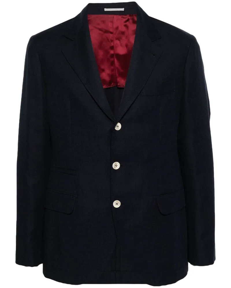 Brunello Cucinelli Einreihiges Sakko - Blau Blau