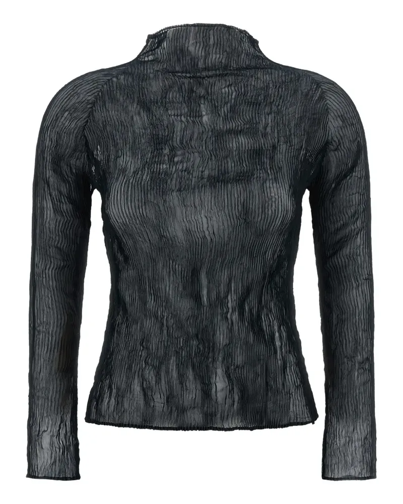 Issey Miyake Jersey in Knitteroptik - Blau Blau