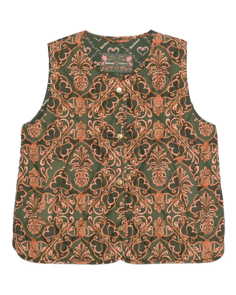 Barbour x FARM Rio Fernanda Steppweste - Grün Grün
