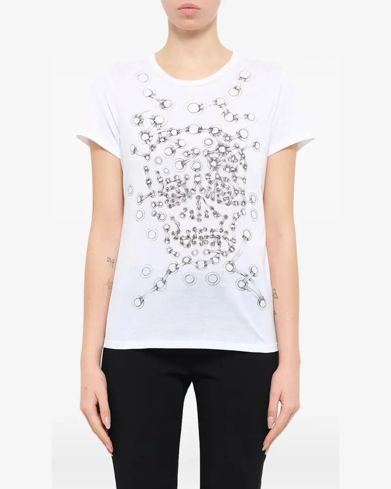 Alexander McQueen T-Shirt mit Totenkopf-Print - Weiß Weiß
