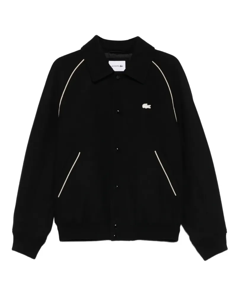 Lacoste buttoned trim-detail bomber jacket - Schwarz Schwarz