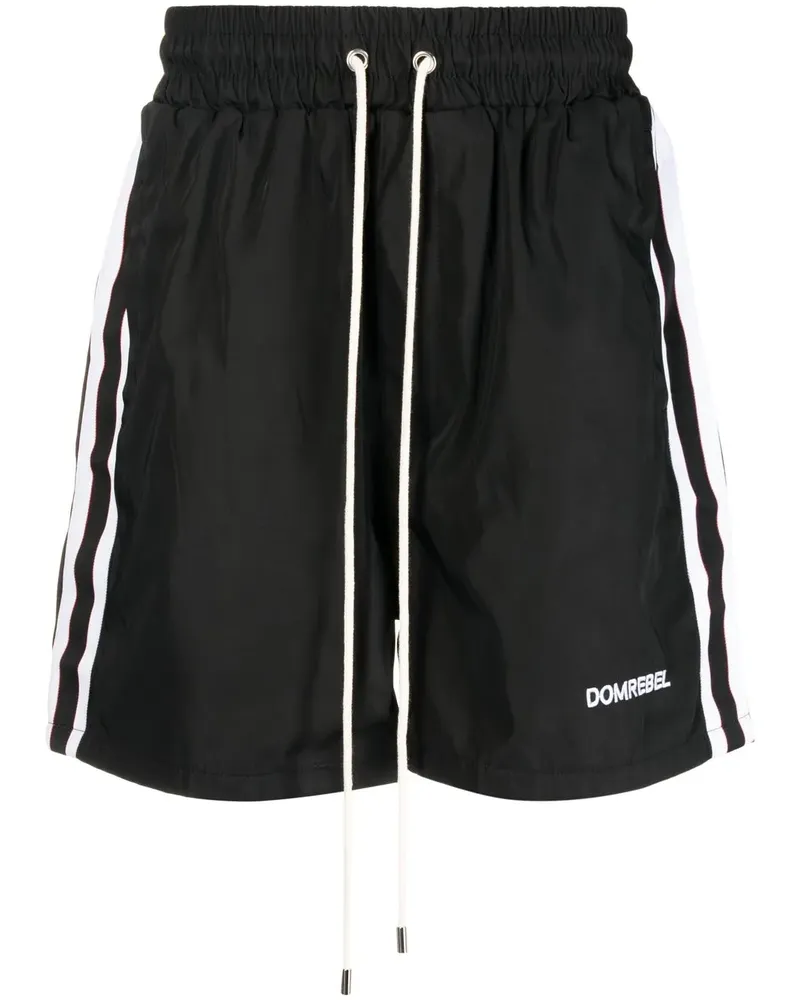 DOMREBEL Basketball-Shorts mit Kordelzug - Schwarz Schwarz