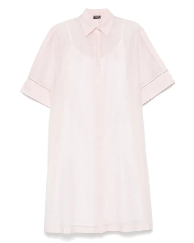Peserico Semi-transparentes Midikleid - Rosa Rosa