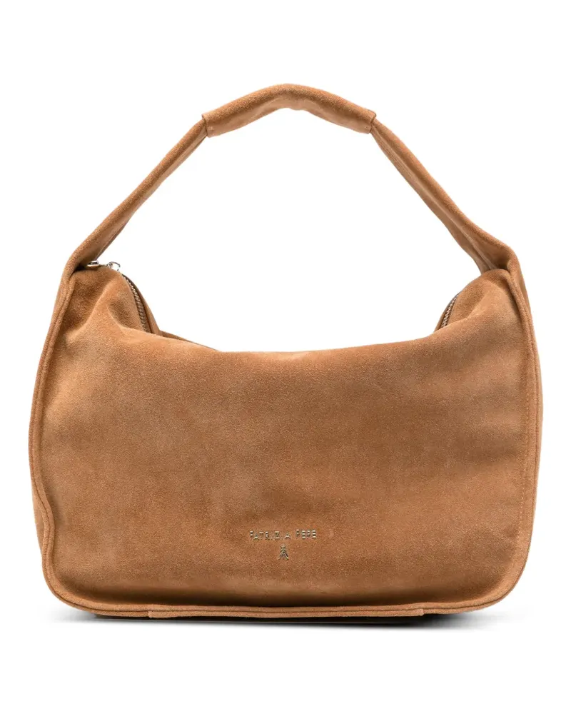 Patrizia Pepe suede tote bag - Braun Braun