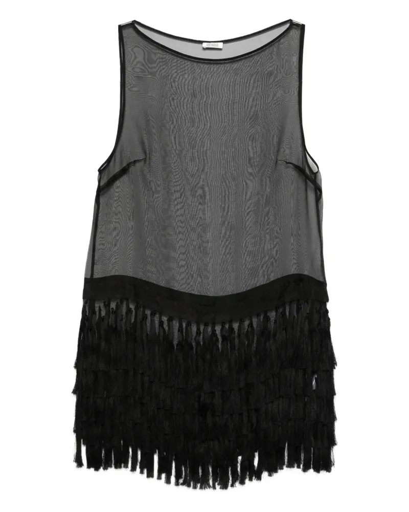 St. Agni tassel-detail mini dress - Schwarz Schwarz