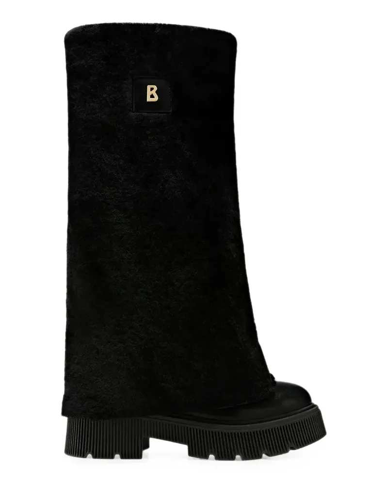 Bogner Stiefel mit Shearlingbesatz - Schwarz Schwarz