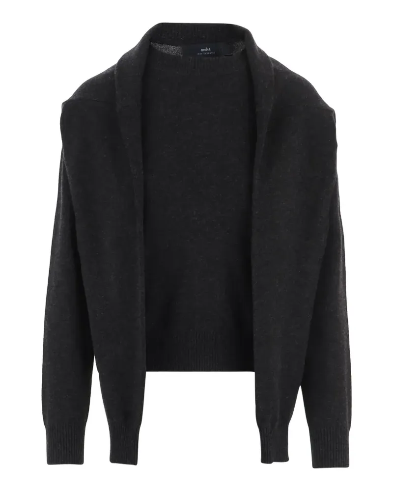 arch4 Gewickelter Kaschmirpullover - Grau Grau