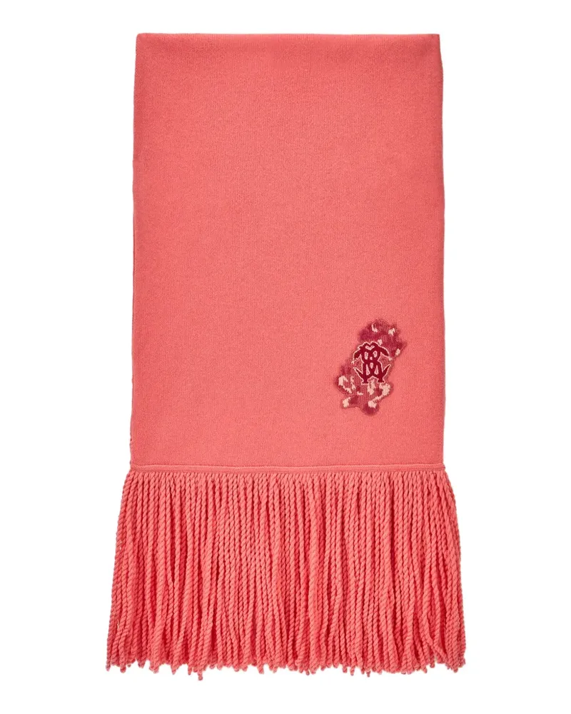 Roberto Cavalli Schal mit Fransen - Rosa Rosa