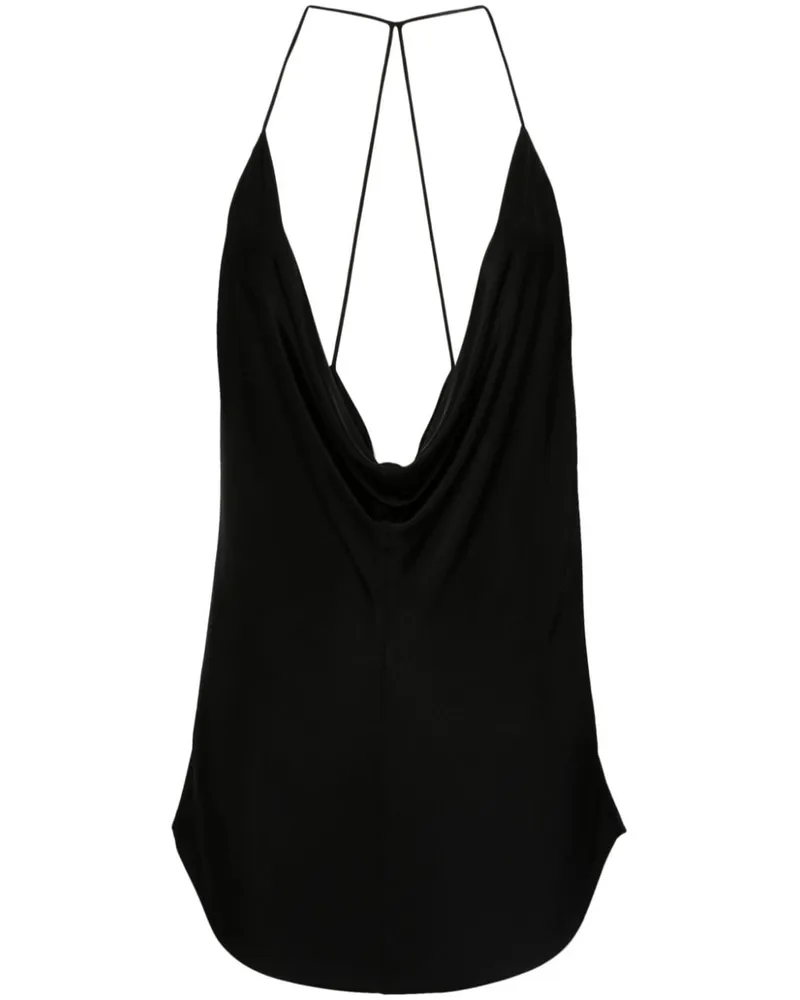 Tom Ford Tanktop mit Wasserfallausschnitt - Schwarz Schwarz