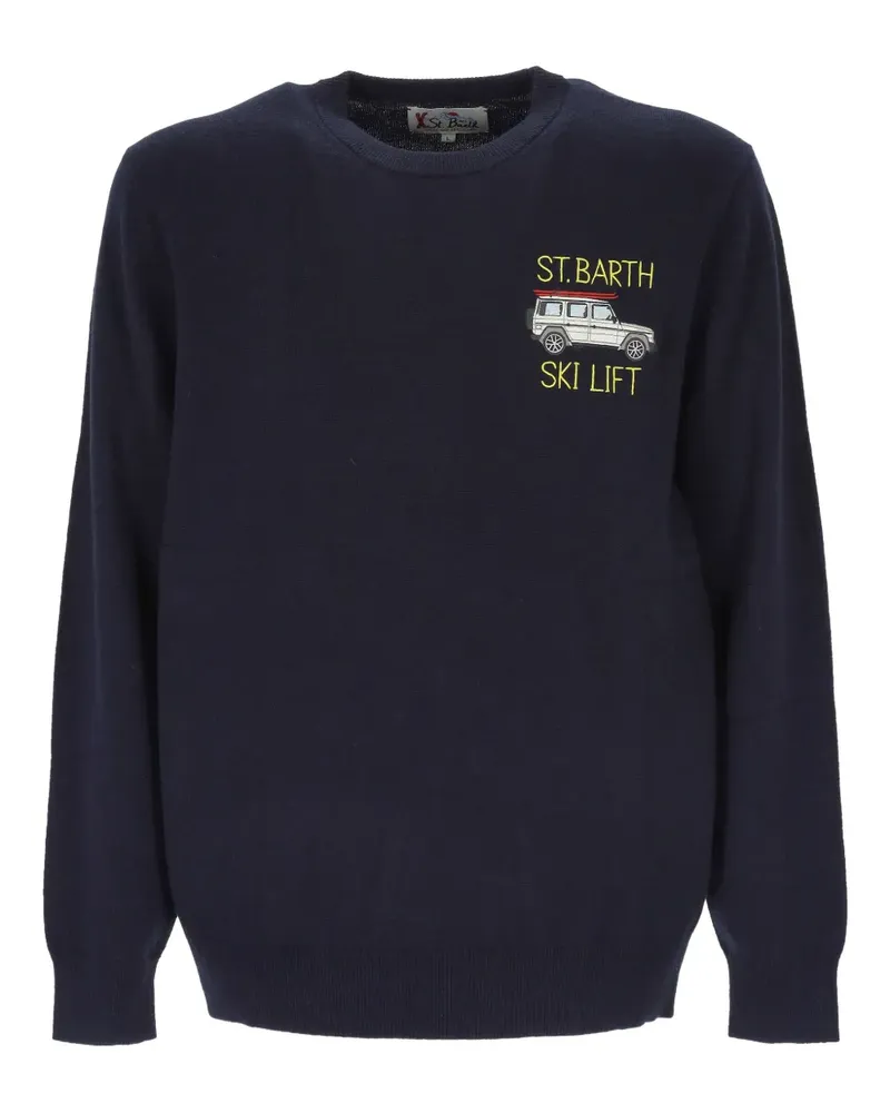 MC2 Saint Barth embroidery crew-neck sweater - Blau Blau
