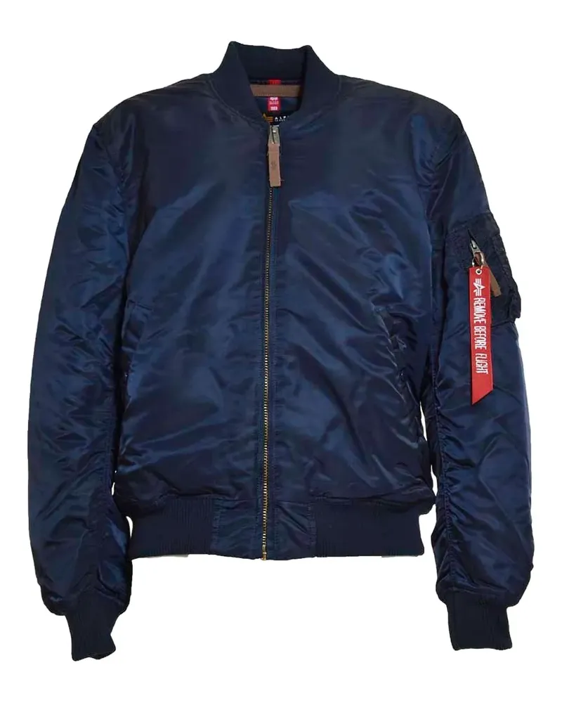 Alpha Industries Bomberjacke mit Reißverschluss - Blau Blau